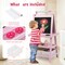 3-in-1 Kids Art Easel with Double-Sided Blackboard-Whiteboard and Paper Roll and Storage Shelves